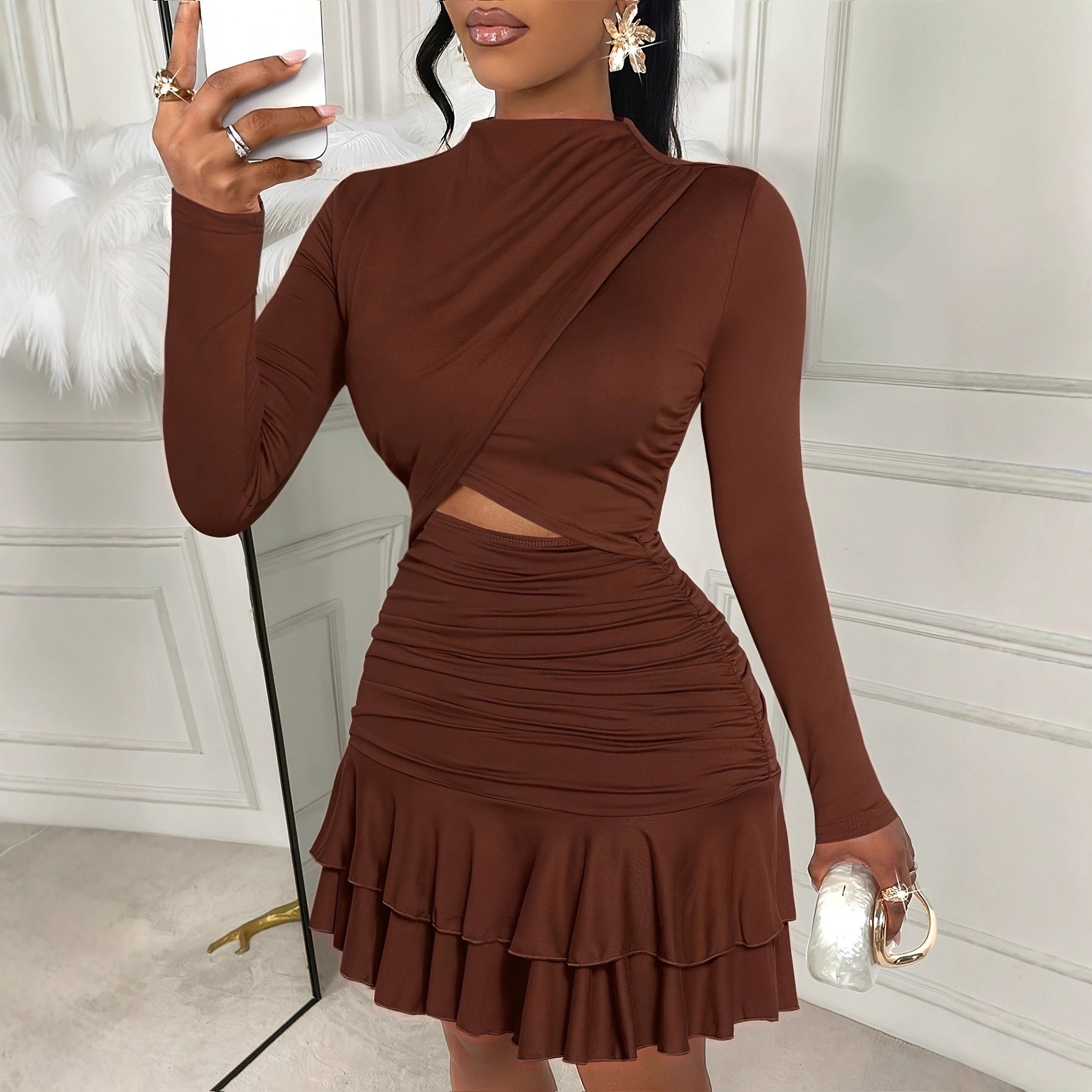 Autumn New Arrival Tight-Fitting Sexy Long-Sleeve Dress